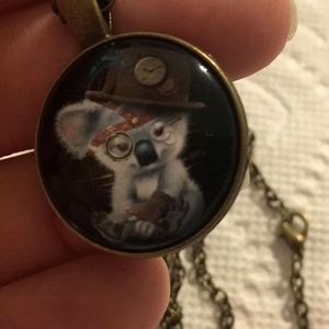 Steampunk inspired Koala Necklace, NWOT